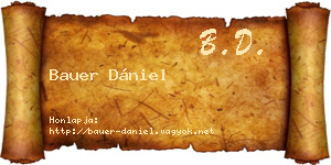 Bauer Dániel névjegykártya